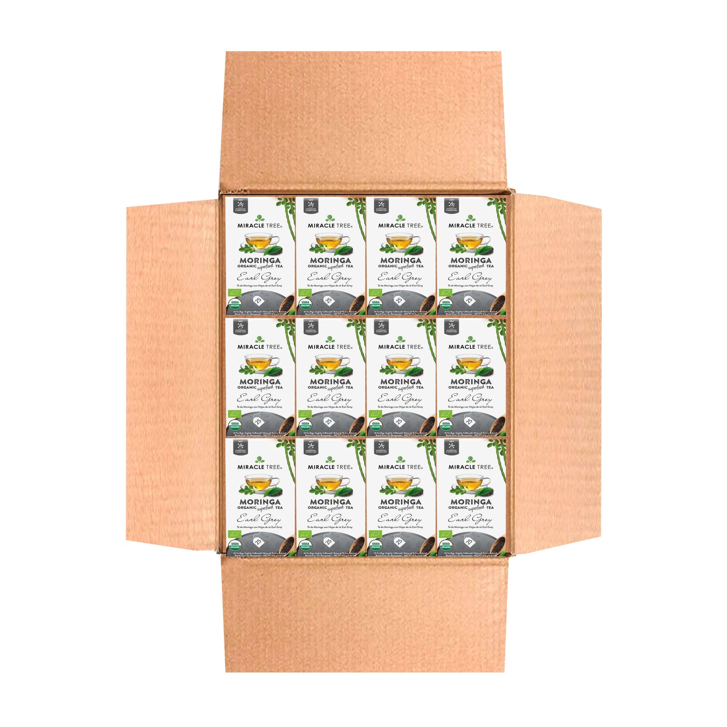 Organic Moringa Tea - Earl Grey - Lightly Caffeinated Herbal Tea