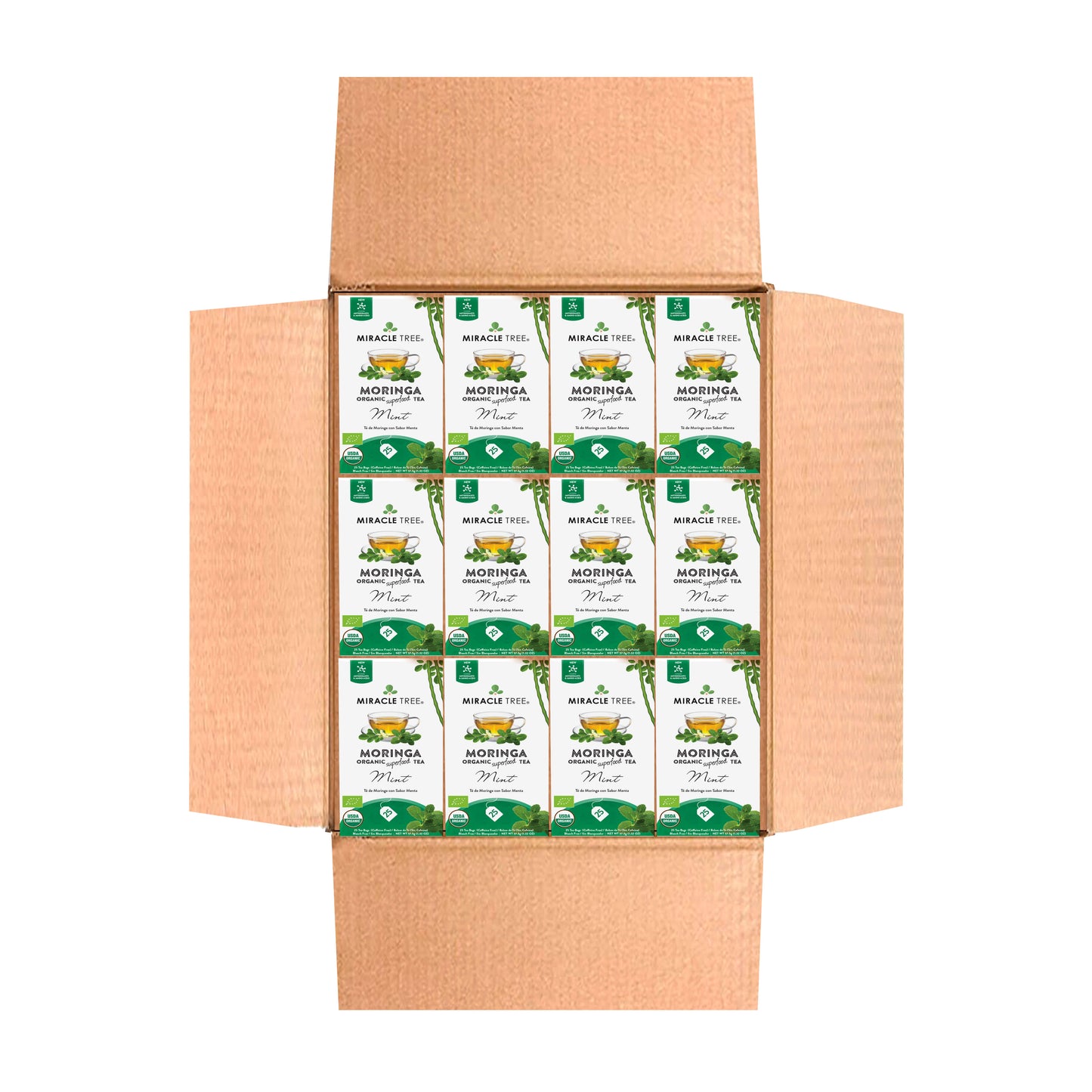 Organic Moringa Tea - Mint - Caffeine-Free Herbal Tea