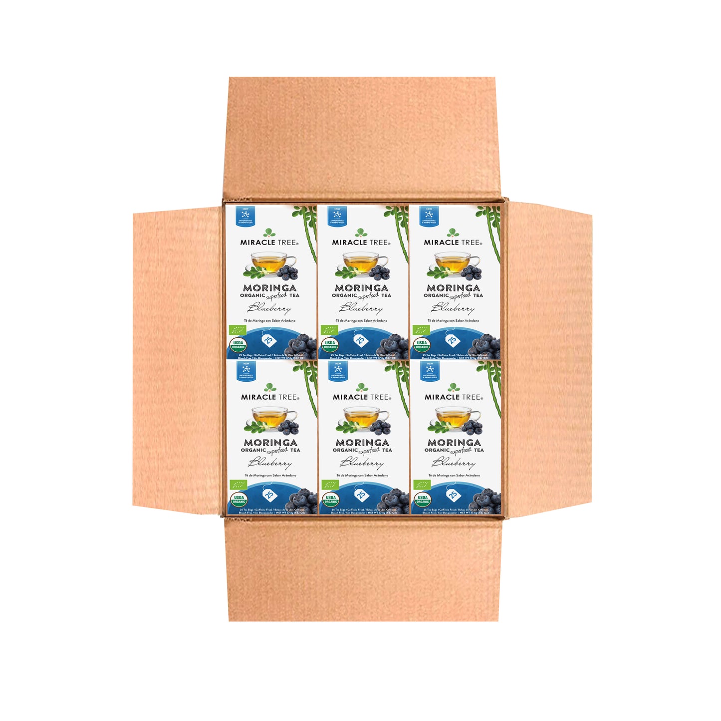 Té orgánico de moringa - Arándano - Infusión sin cafeína