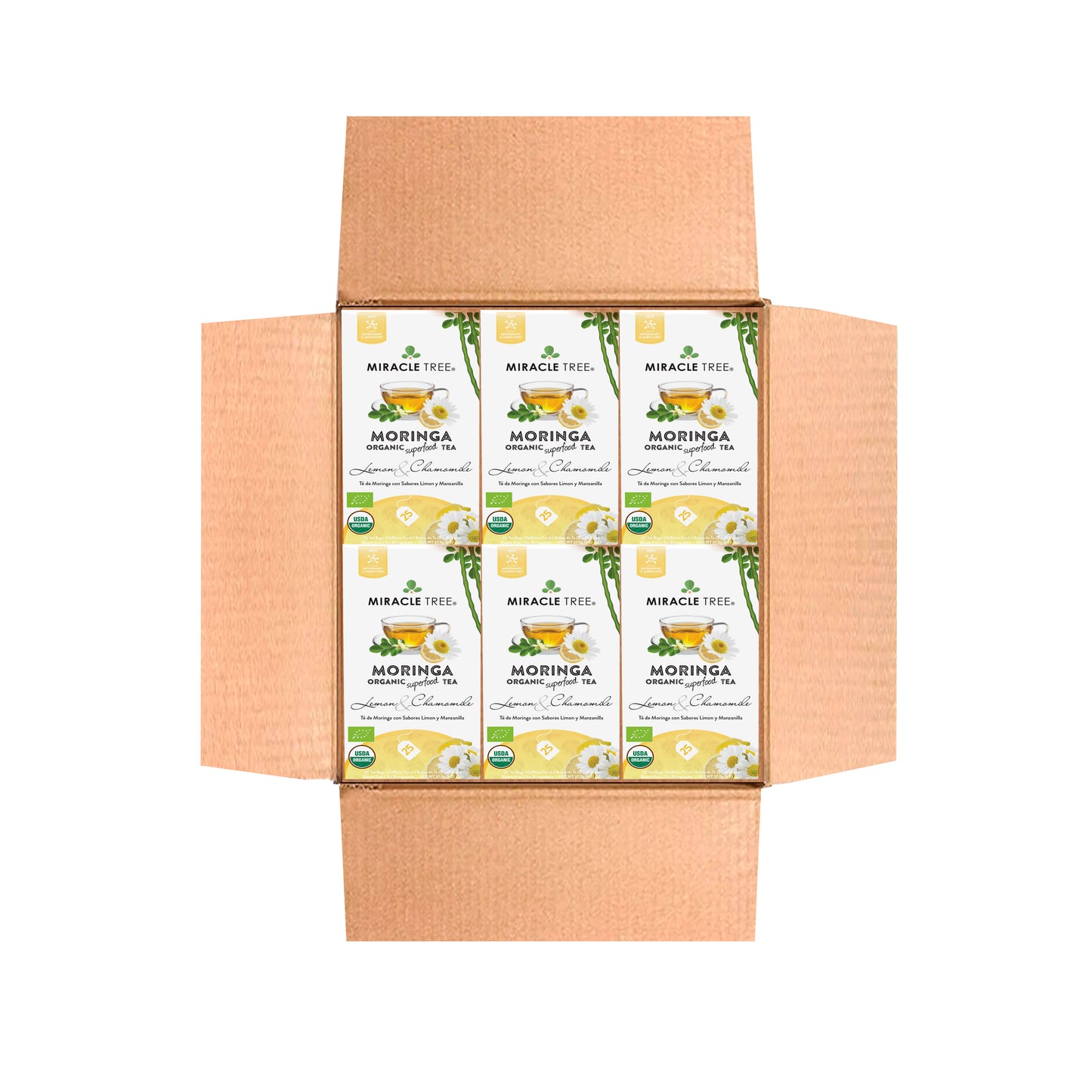 Té orgánico de moringa - Limón y manzanilla - Té de hierbas sin cafeína