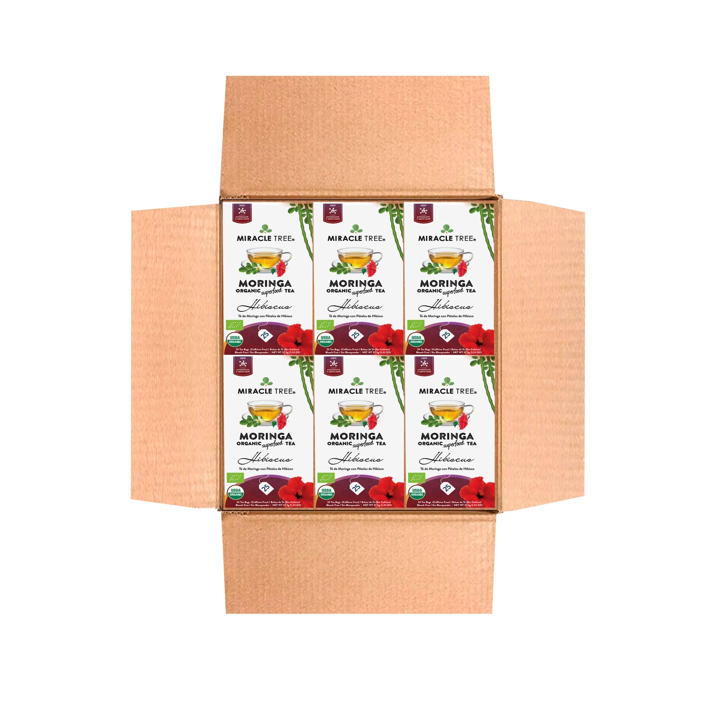 Té orgánico de hibisco y moringa – Té de hierbas ácido con un sabor vibrante