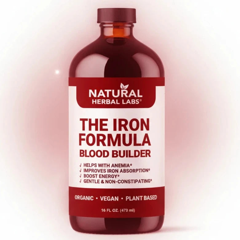 Wholesale Case – Organic Herbal Iron Formula – 8 x 16 oz Bottles