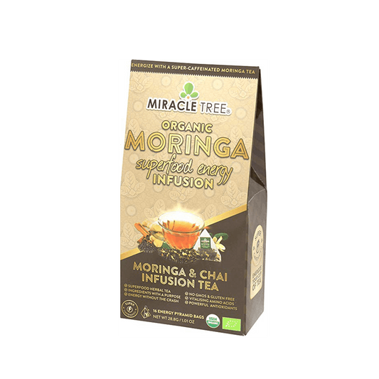 Organic Moringa Energy Tea - Chai Spice - Natural Coffee Alternative