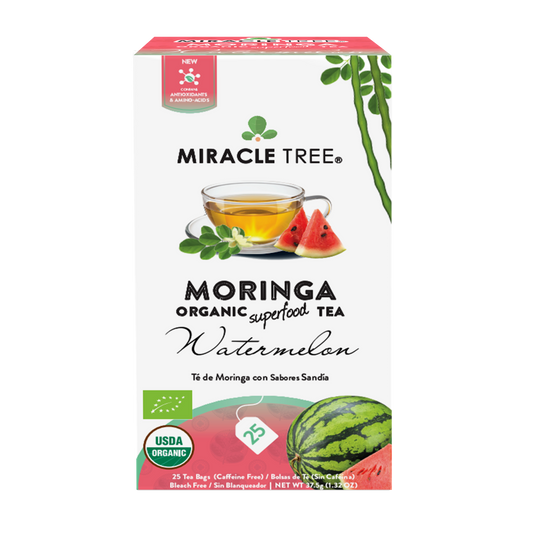 Organic Moringa Tea - Watermelon - Caffeine-Free Herbal Tea