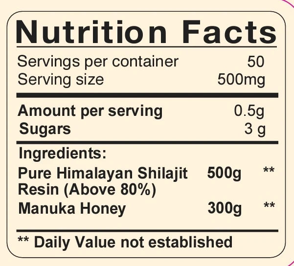 Pure Shilajit Resin with Manuka Honey | Premium Energy, Immunity & Vitality Blend