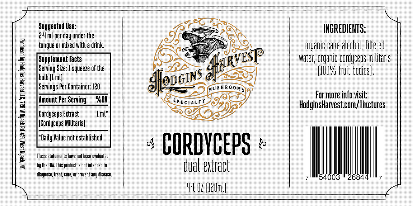 Organic Cordyceps Dual Extract Tincture