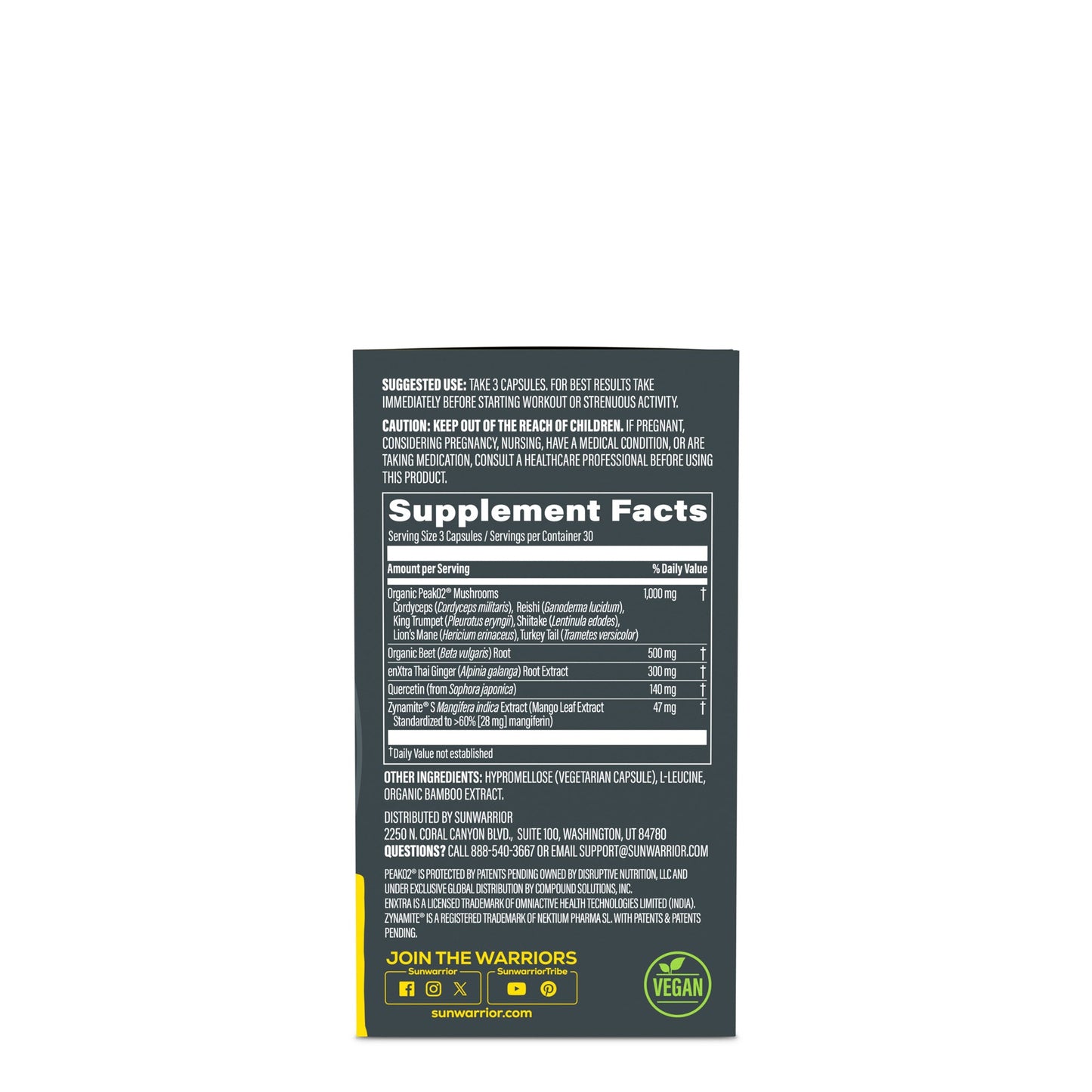 Active Energy & Stamina Capsules – Organic Peak Performance Formula (Caffeine-Free)