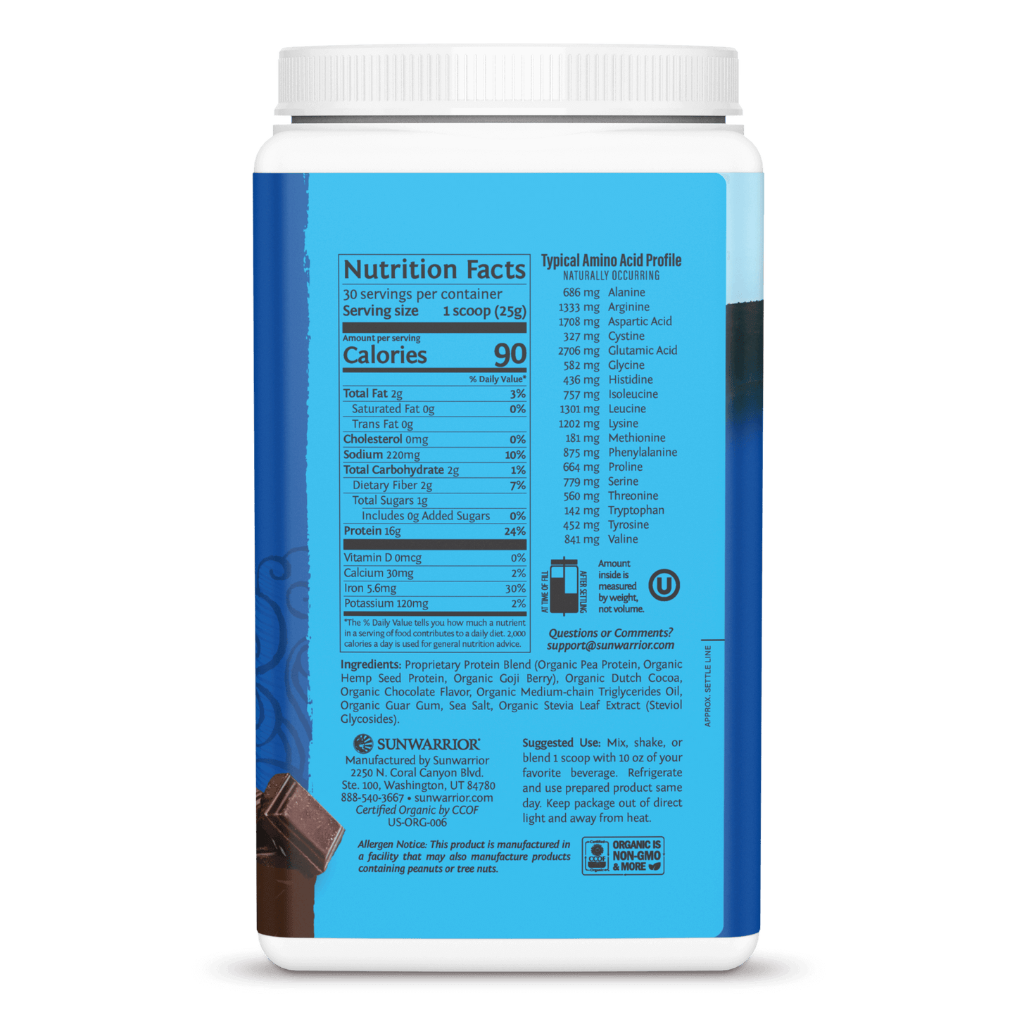 Warrior Blend Organic Protein. Chocolate