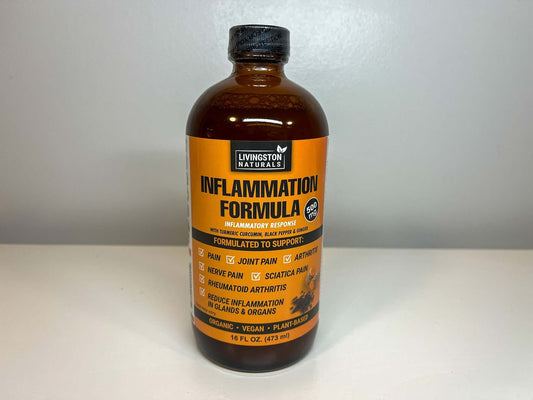 Organic Inflammation Formula by Livingston Naturals | Experience natural healing with our anti-inflammatory formula. Packed with organic turmeric, ginger, holy basil, and more for daily wellness. Safe for all ages