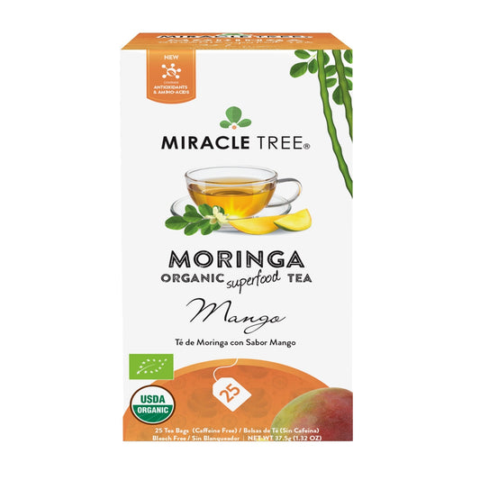 Organic Moringa Tea - Mango - Caffeine-Free Herbal Tea