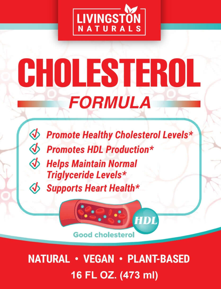 Organic Plant-based Cholesterol Formula | Our natural liquid formula lowers cholesterol with organic Bergamot Orange, Red Yeast Rice, and Hawthorn Berry. Take 2 tbsp twice daily. By Natural Herbal Labs