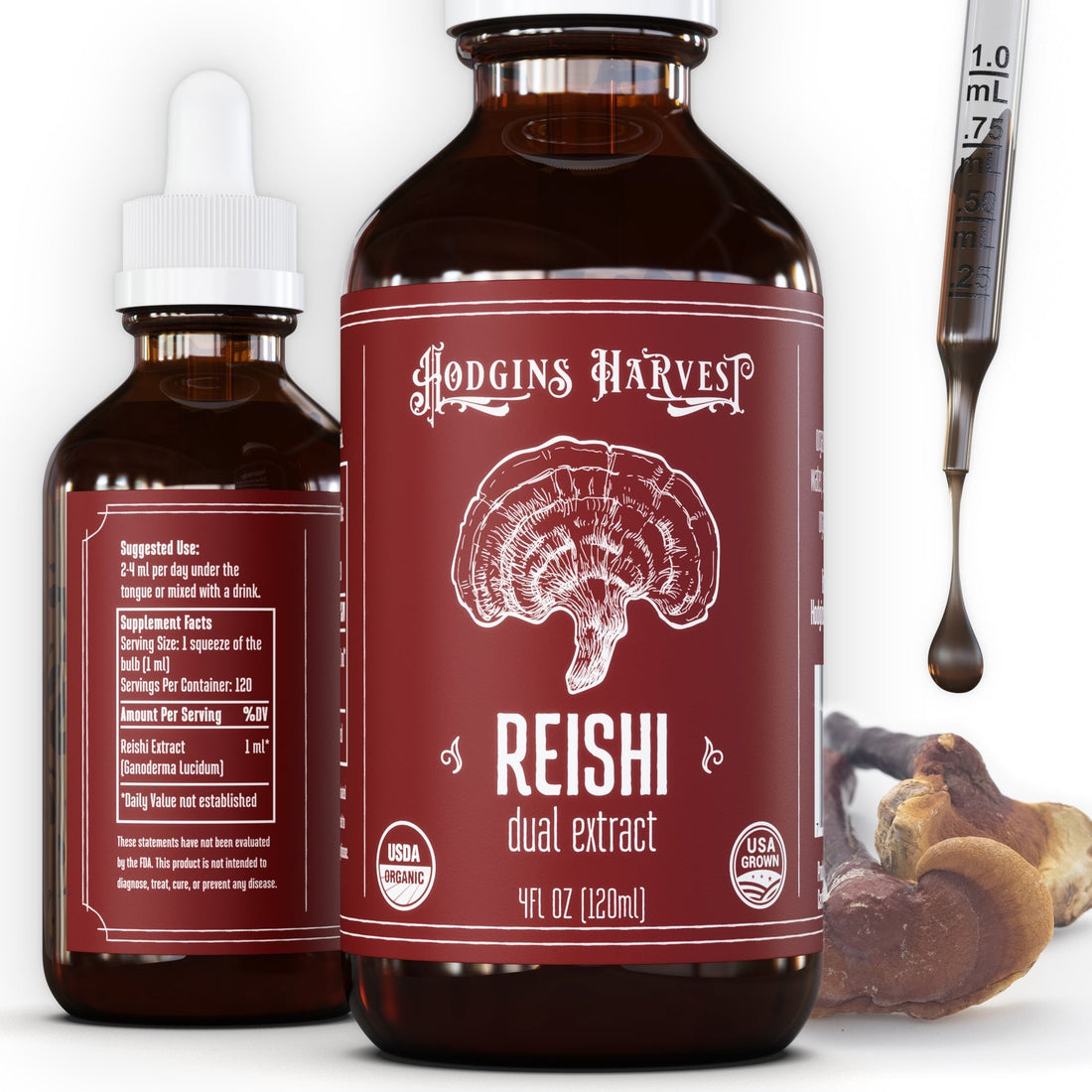 Organic Reishi Dual Extract Tincture: Full-Spectrum Support