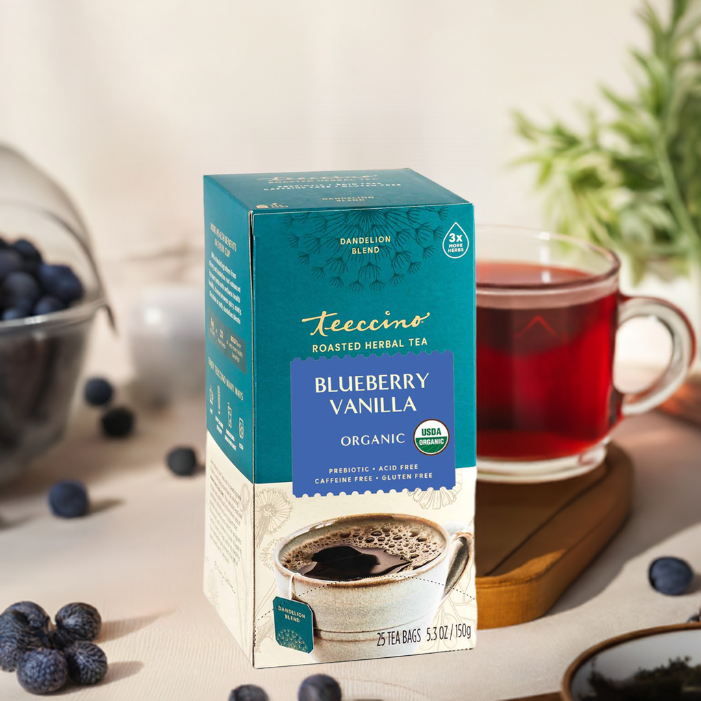Blueberry Vanilla Chicory Herbal Tea: Cozy & Caffeine-Free