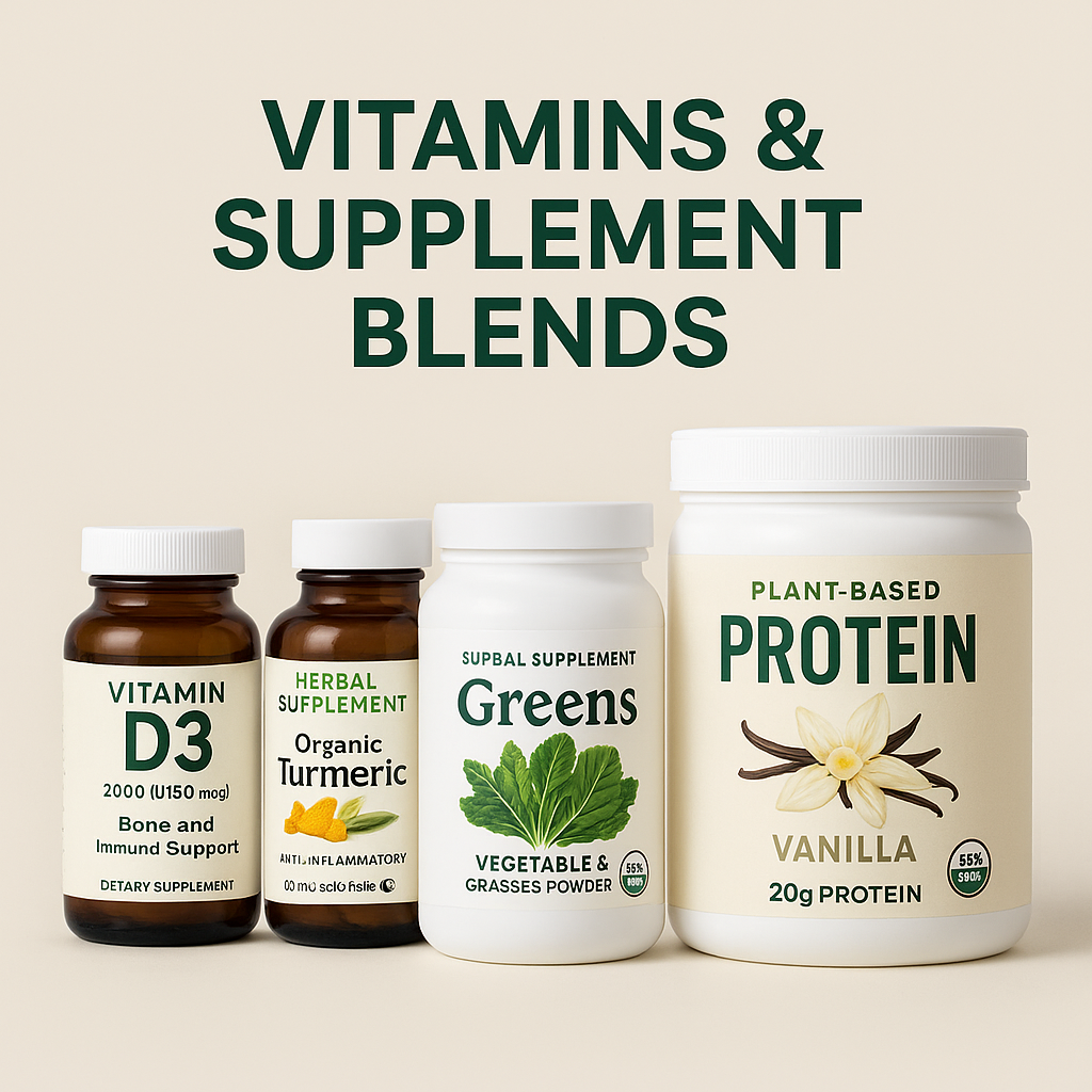 Natural vitamins and superfood blends to power your body, strengthen immunity, and support balanced, everyday nutrition.
