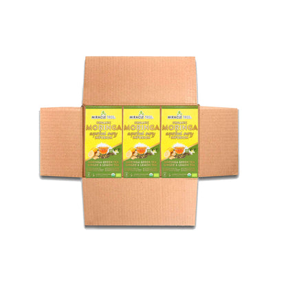 Organic Moringa Energy Tea - Ginger Lemon - Natural Coffee Alternative