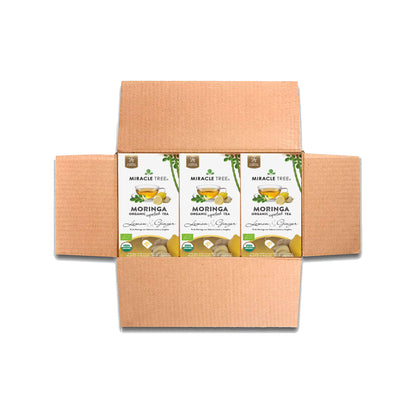 Organic Moringa Tea - Lemon & Ginger - Caffeine-Free Herbal Tea
