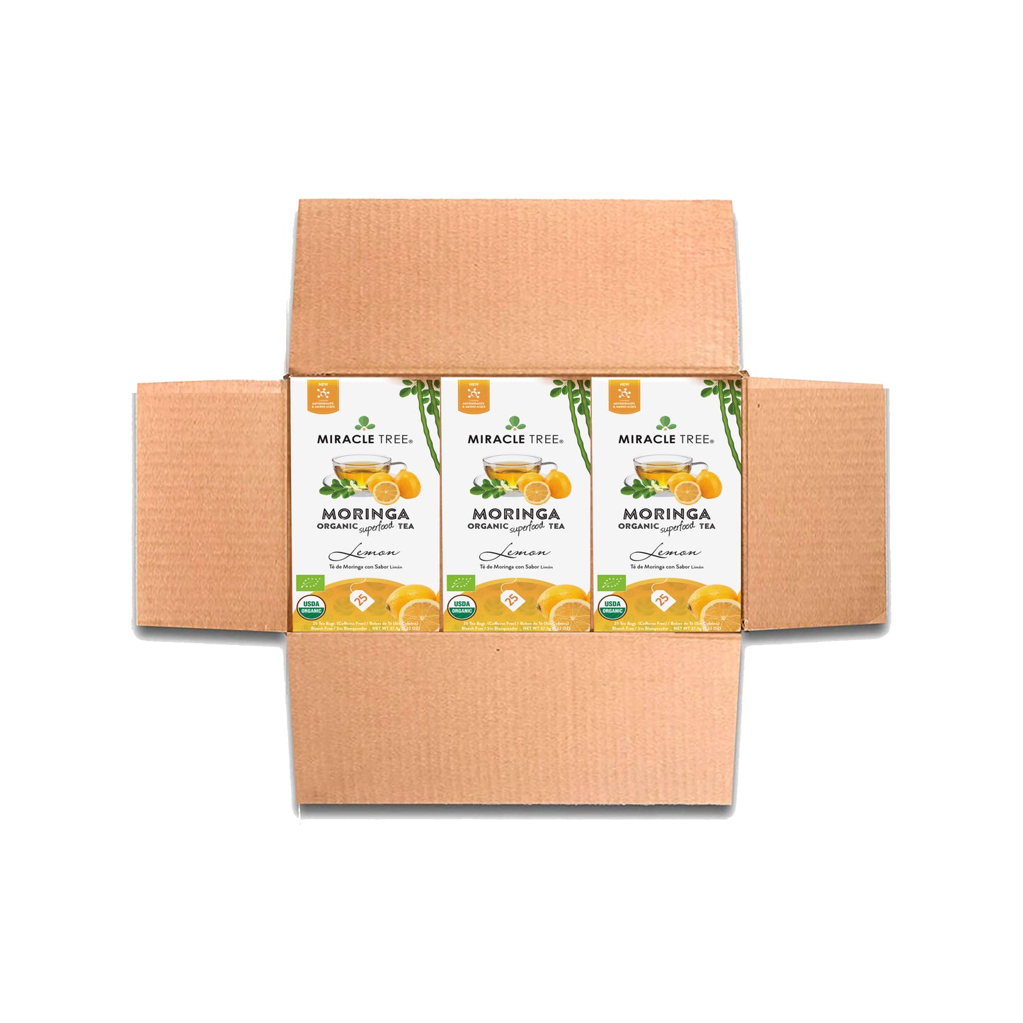 Organic Moringa Tea - Lemon - Caffeine-Free Herbal Tea