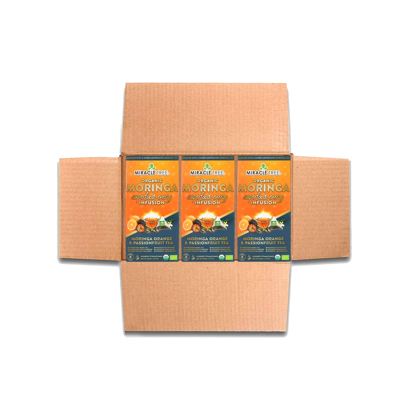 Organic Moringa Energy Tea - Orange Passionfruit - Natural Coffee Alternative