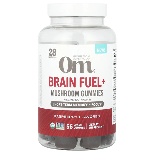 Om - Gmy Organic Brnfuel Hongo Frambuesa, 56 unidades - Energía sin Gluten
