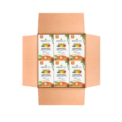 Organic Moringa Tea - Mango - Caffeine-Free Herbal Tea