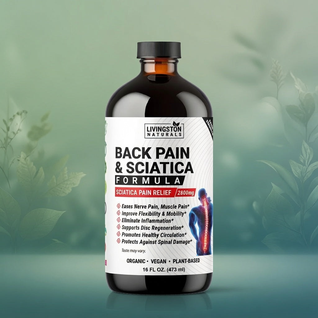 Back pain & sciatica organic herbal liquid formula