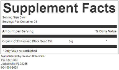 Organic Black Seed Oil
