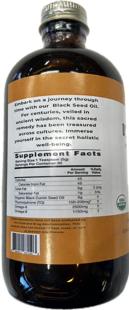Discover the power of Dr. Mission cold-pressed organic black seed oil, sourced from the Nigella Sativa plant and bottled in the USA. USDA-certified organic, it promotes healthier skin,  hair, boosts immunity, serves as anti-inflammatory  through its potent antioxidant properties. 
