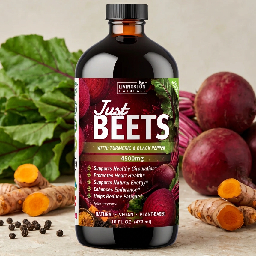 Organic Just Beets Formula with Turmeric & Black Pepper | 16 oz