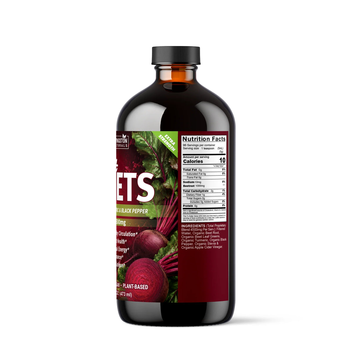 Organic Just Beets Formula with Turmeric & Black Pepper | 16 oz