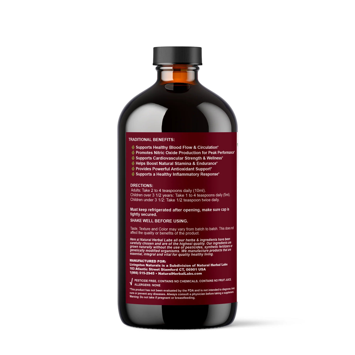 Organic Just Beets Formula with Turmeric & Black Pepper | 16 oz