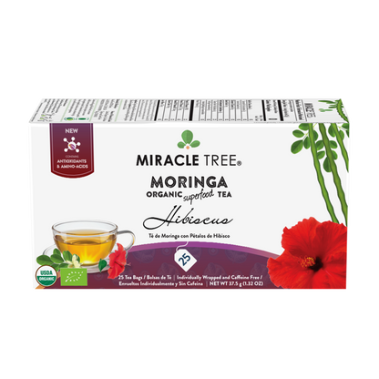 Organic Hibiscus Moringa Tea – Tart Herbal Tea with Vibrant Flavor