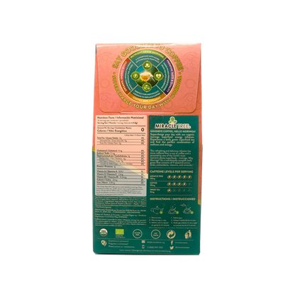 Organic Moringa Energy Tea - Peach Mint Apricot - Natural Coffee Alternative