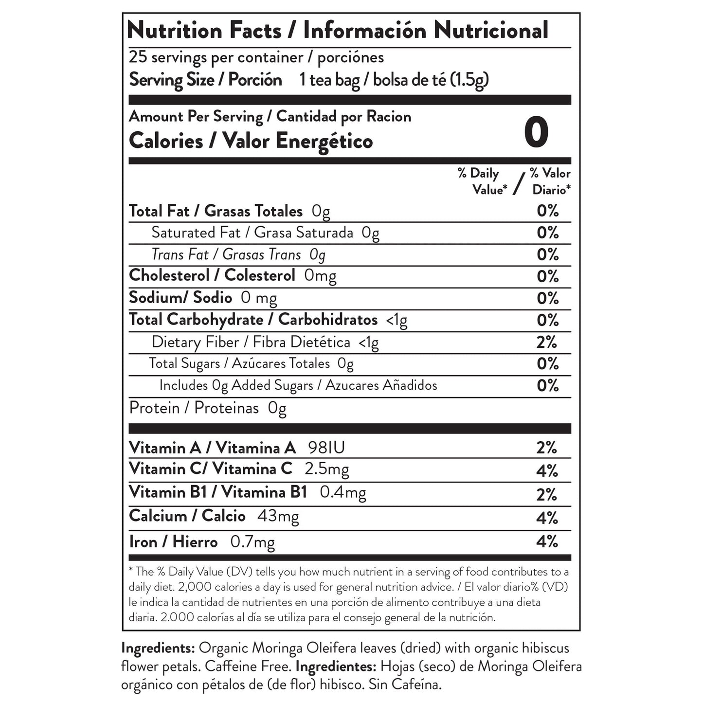 Organic Hibiscus Moringa Tea – Tart Herbal Tea with Vibrant Flavor