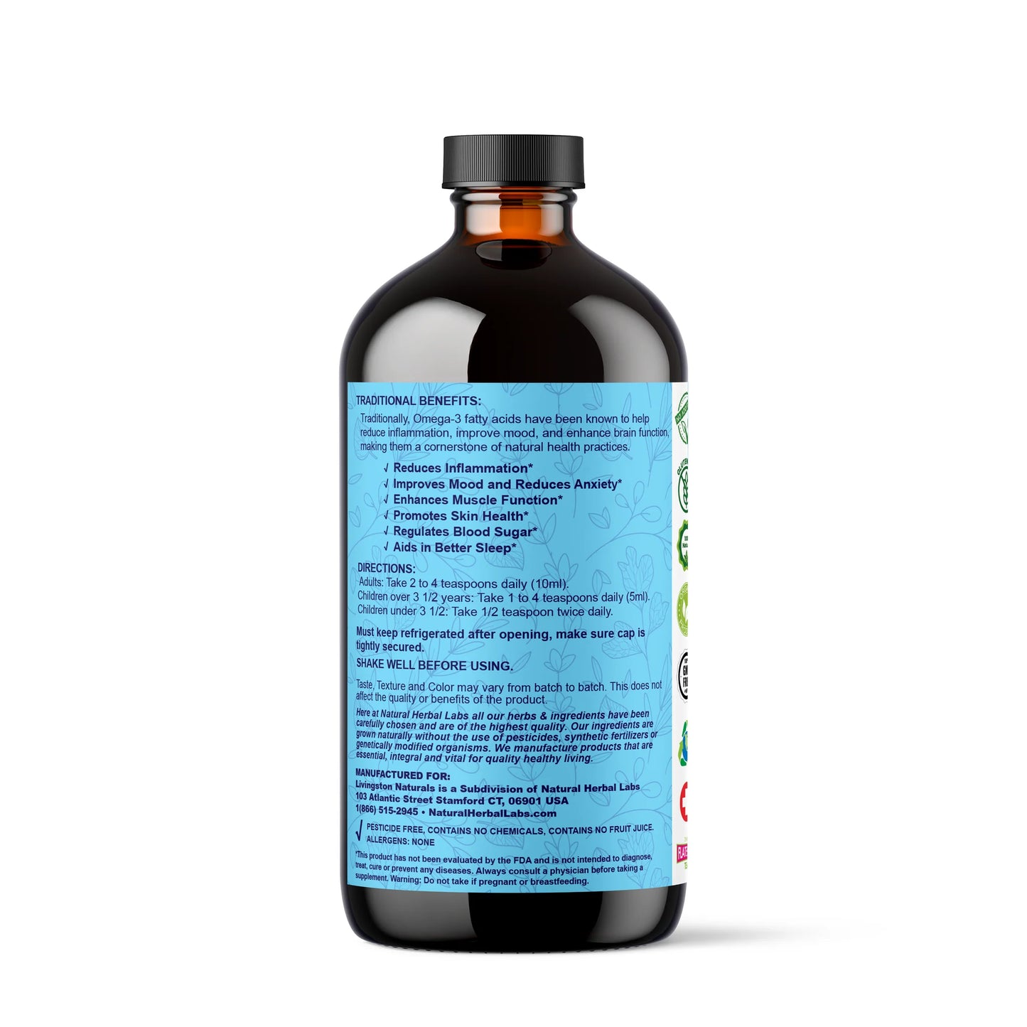 Omega-3 Extra Strength Vegan Complex with Vitamin D3 & Magnesium