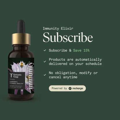 Organic Mushroom Immune Support Elixir | Chaga, Maitake & Astragalus Blend