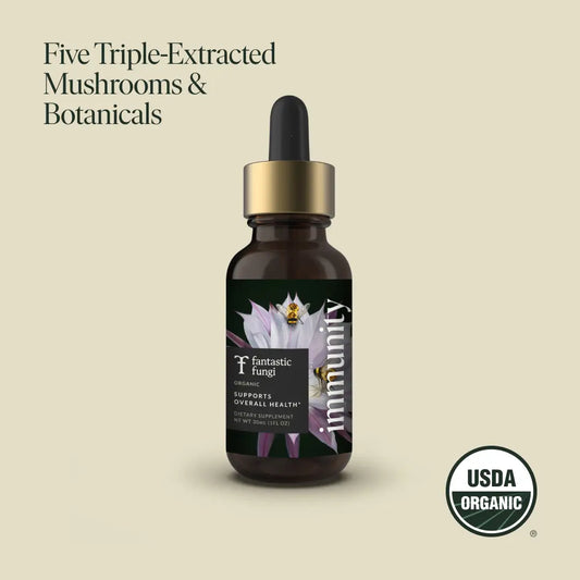 Organic Mushroom Immune Support Elixir | Chaga, Maitake & Astragalus Blend