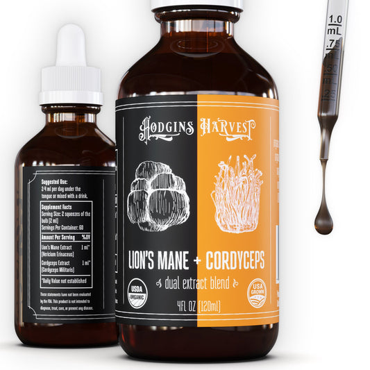 Organic Lion's Mane + Cordyceps Dual Extract Tincture