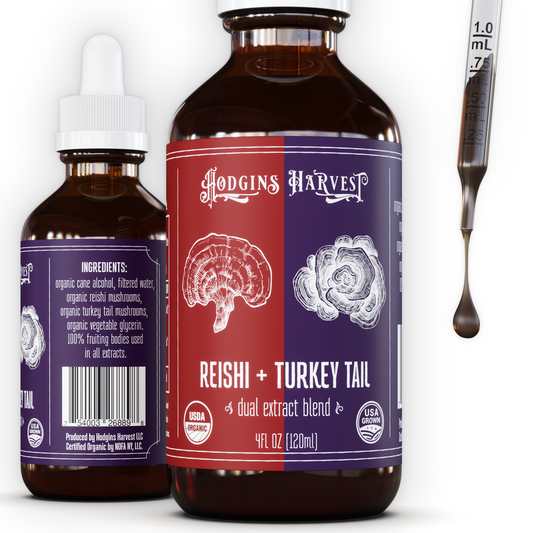 Organic Reishi + Turkey Tail Dual Extract Tincture