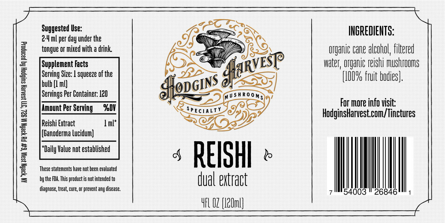 Organic Reishi Dual Extract Tincture