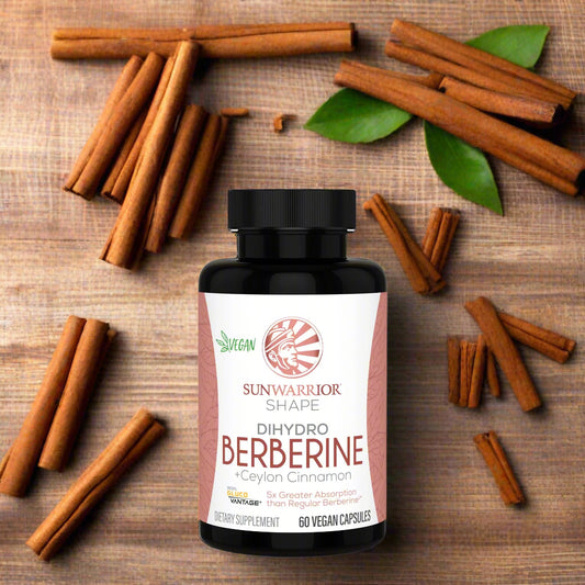 Support blood sugar, metabolism & skin health with Sunwarrior Berberine. Enhanced bioavailability + Ceylon cinnamon for balance & antioxidant power