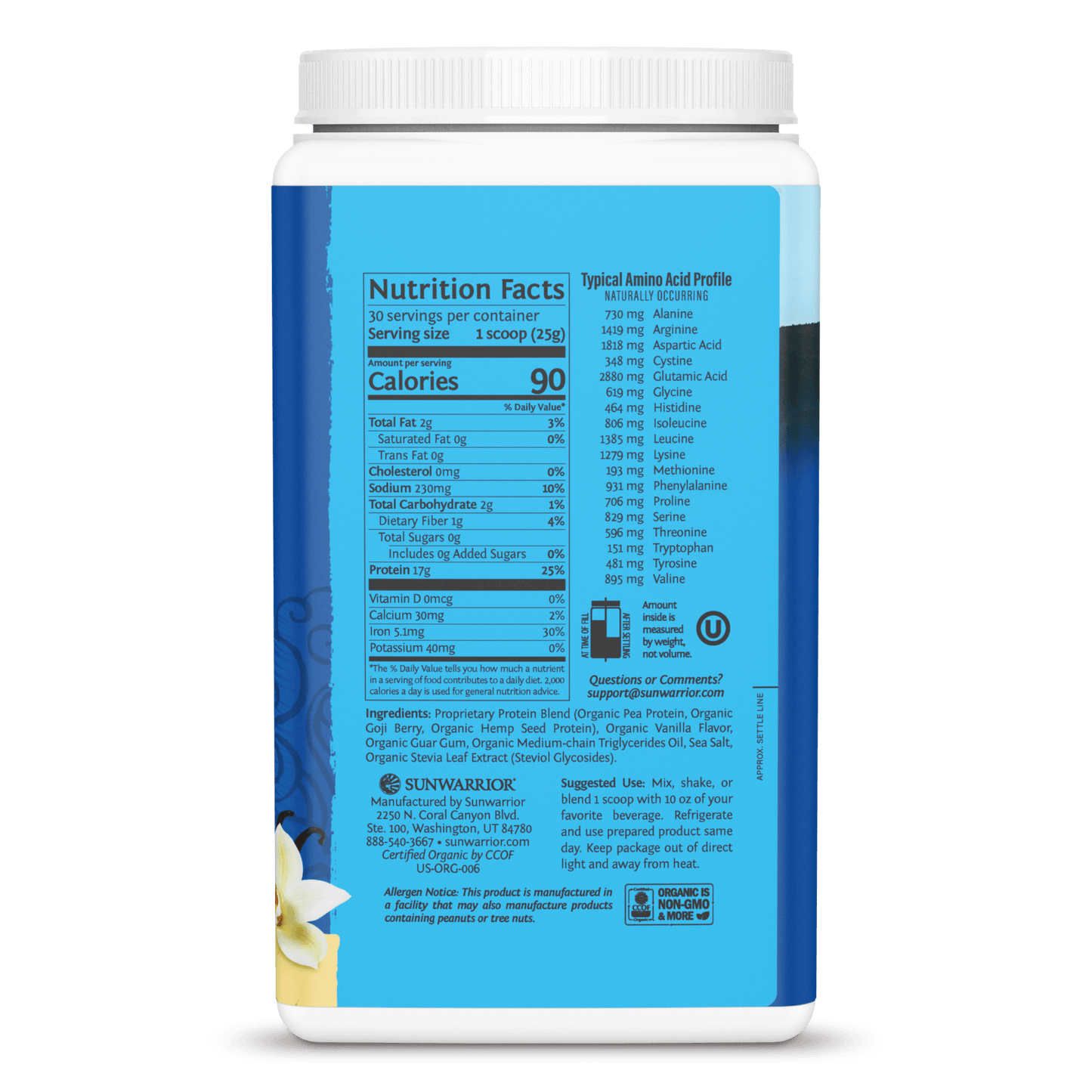 Warrior Blend Organic Protein. Vanilla