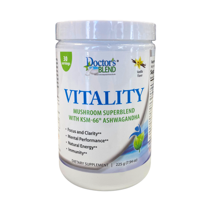 Vitality Mushroom SuperBlend Powder with Ashwagandha