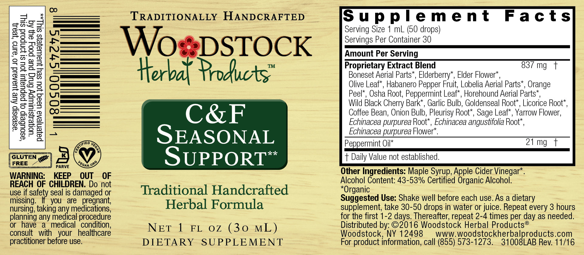 c & f seasonal support woodstock