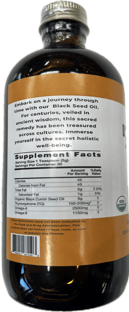 Discover the power of Dr. Mission cold-pressed organic black seed oil, sourced from the Nigella Sativa plant and bottled in the USA. USDA-certified organic, it promotes healthier skin,  hair, boosts immunity, serves as anti-inflammatory  through its potent antioxidant properties. 