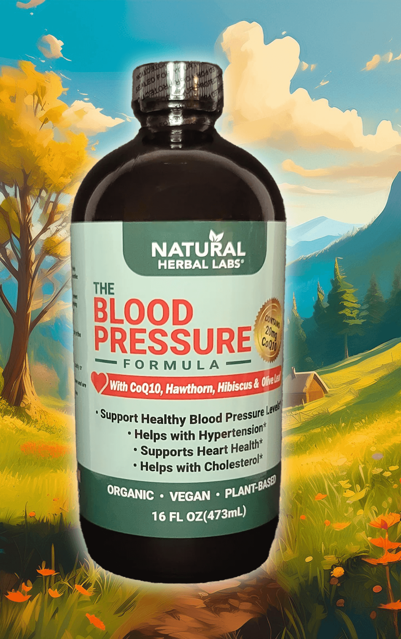 Organic Blood Pressure Formula by Livingston Naturals | Our Blood Pressure Formula, with CoQ10, Hawthorn Berry, Hibiscus, Olive Leaf, and Green Tea, naturally lowers blood pressure. Produced by Natural Herbal Labs.