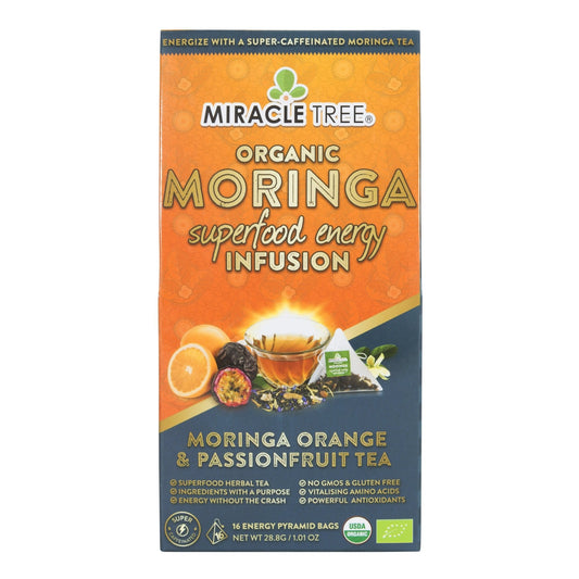 Organic Moringa Energy Tea - Orange Passionfruit - Natural Coffee Alternative