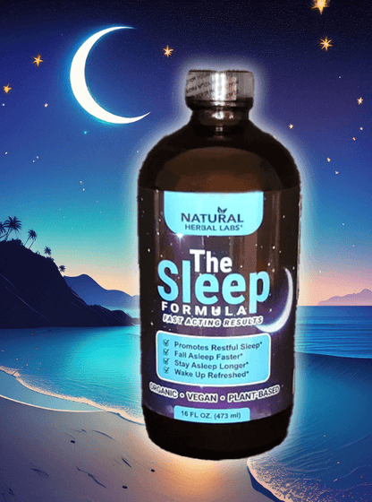 Organic Sleep Formula by Natural Herbal Labs | Experience restful sleep with our fast-acting Sleep Formula. This herbal blend includes Valerian Root, Passionflower, Hops, and Chamomile.