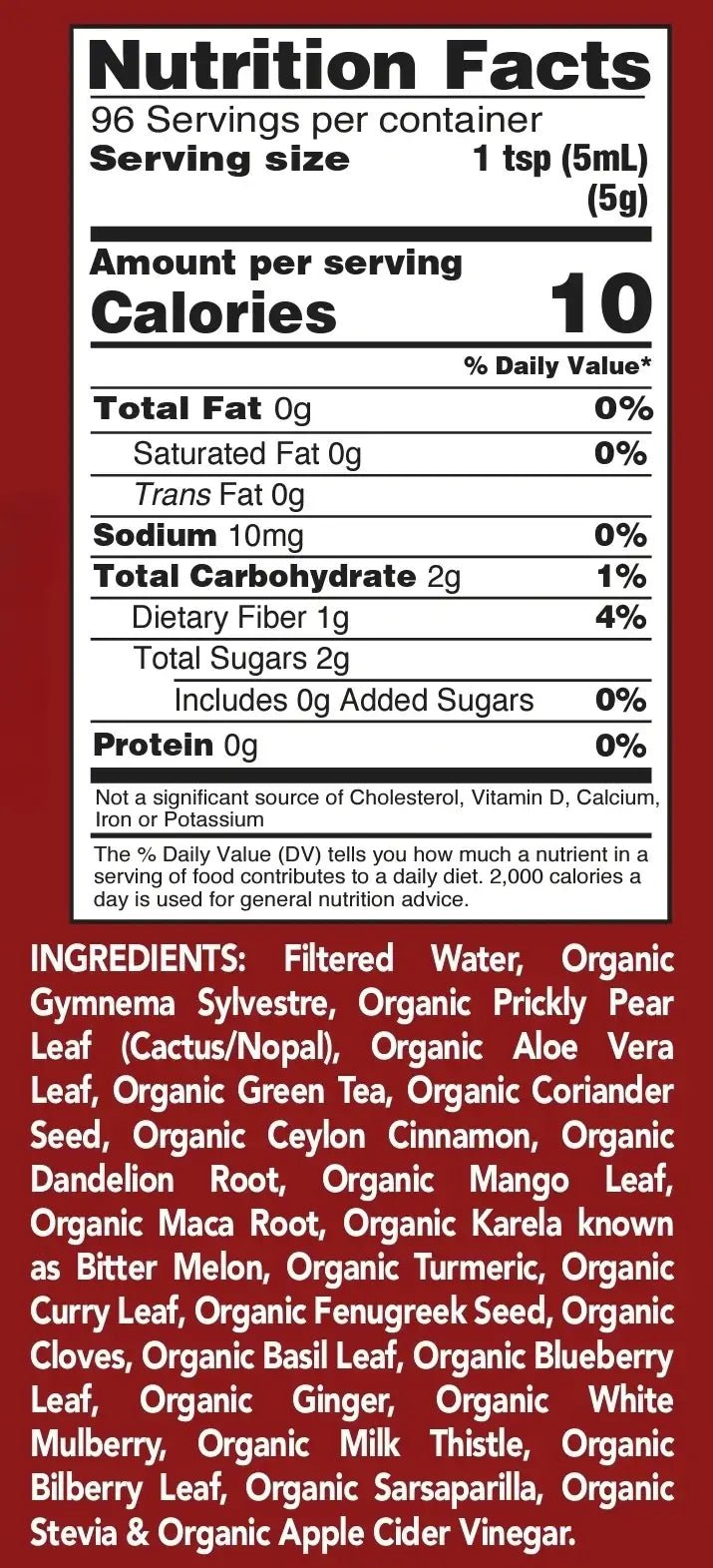 Organic Herbal Diabetes Support Formula Natural Herbal Labs | Discover our Organic Diabetes/Blood Sugar Support Formula. With Gymnema Sylvestre, Prickly Pear, Green Tea, Cinnamon, and more, it supports healthy blood sugars