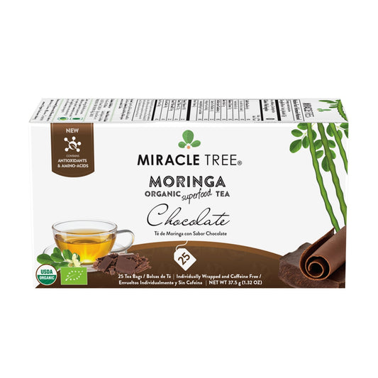 Organic Moringa Tea - Chocolate - Caffeine-Free Herbal Tea