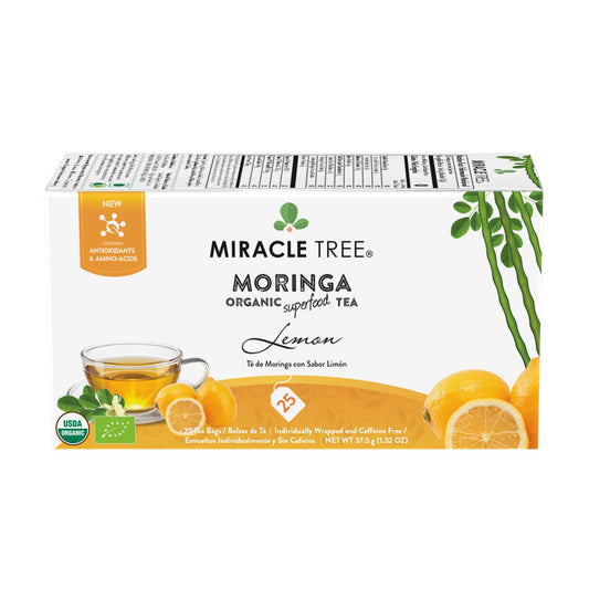 Organic Moringa Tea - Lemon - Caffeine-Free Herbal Tea
